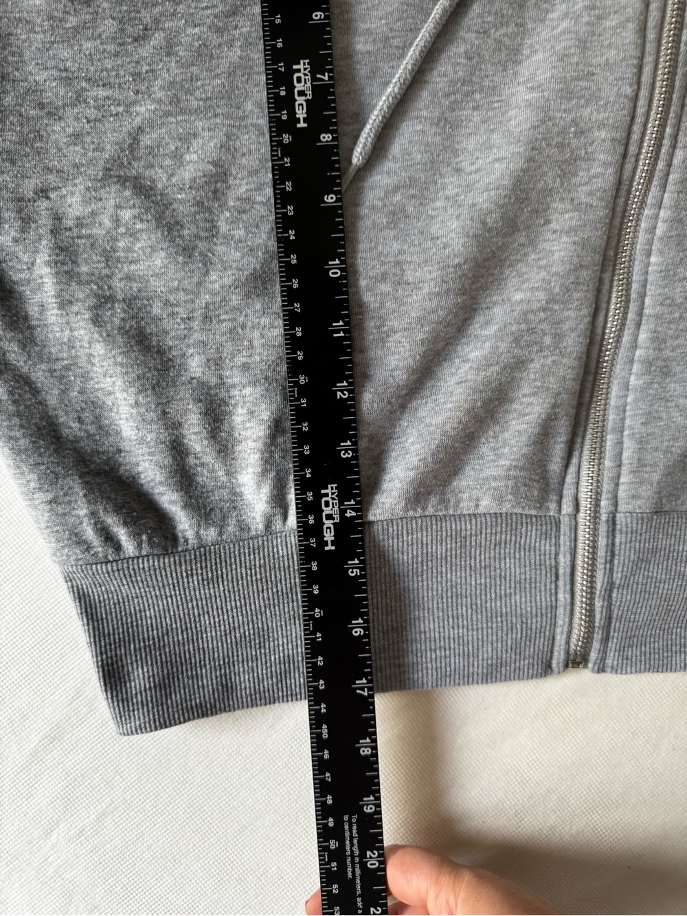 Faded Rose Gray Dragon Cropped Zip Up Hoodie Y2K Grunge Streetwear XL - Picture 11 of 13